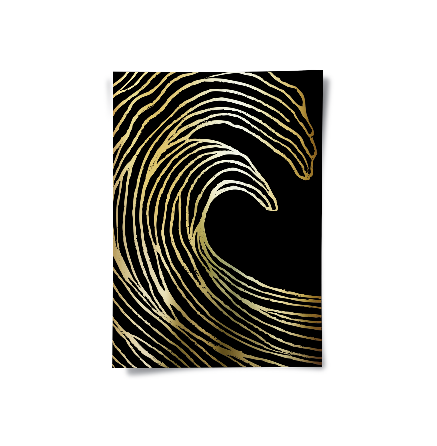 2Gold Wave Abstract - Poster