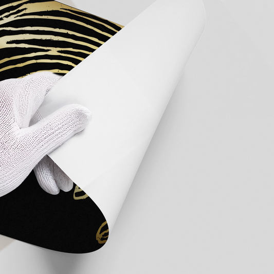 Gold Wave Abstract - Poster