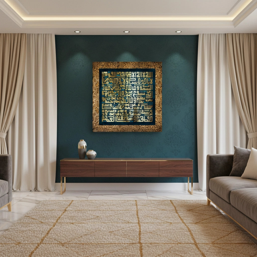 Golden Ayatul Kursi - Canvas