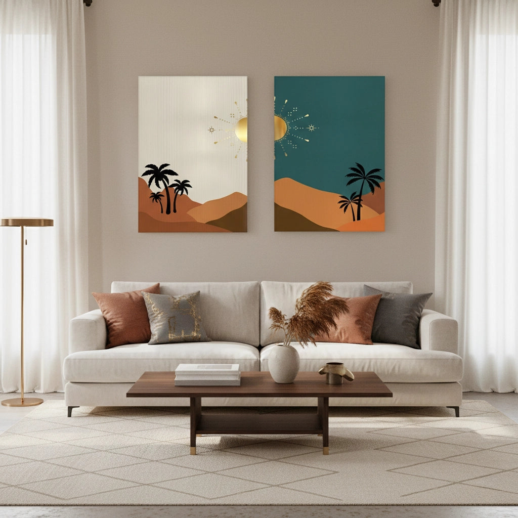 2Golden Dunes Set of 2 - Canvas