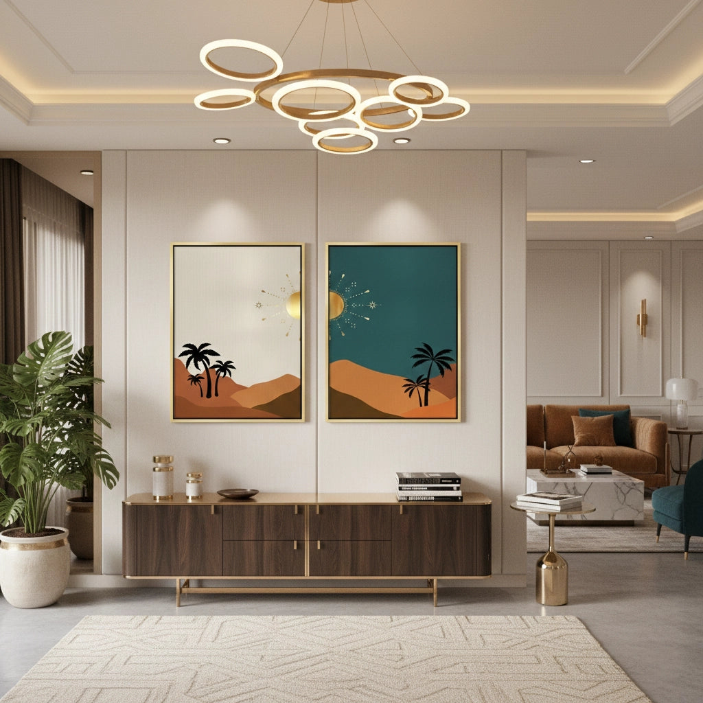 2Golden Dunes Set of 2 - Canvas