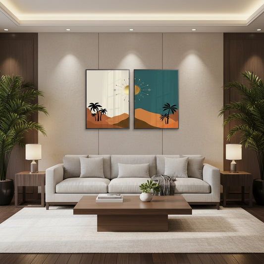 Golden Dunes Set of 2 - Fine Art