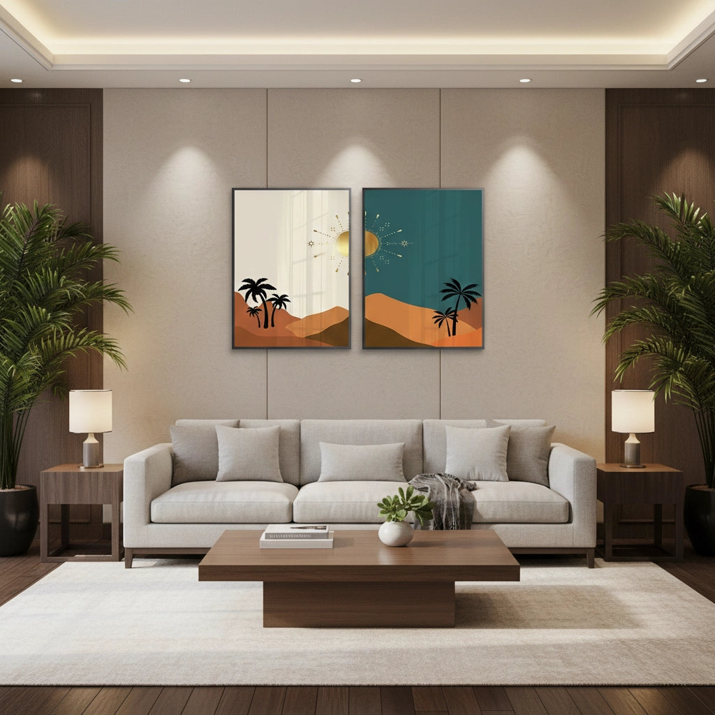 Golden Dunes Set of 2 - Fine Art