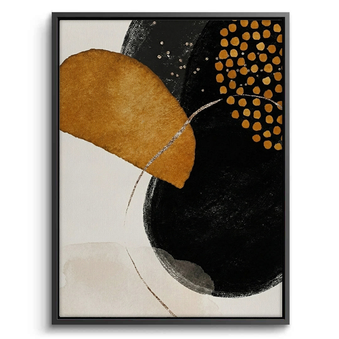 2Golden Eclipse Abstract - Canvas