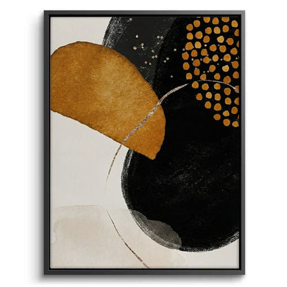 Golden Eclipse Abstract - Canvas