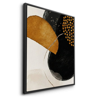 Golden Eclipse Abstract - Canvas