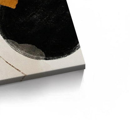 Golden Eclipse Abstract - Canvas