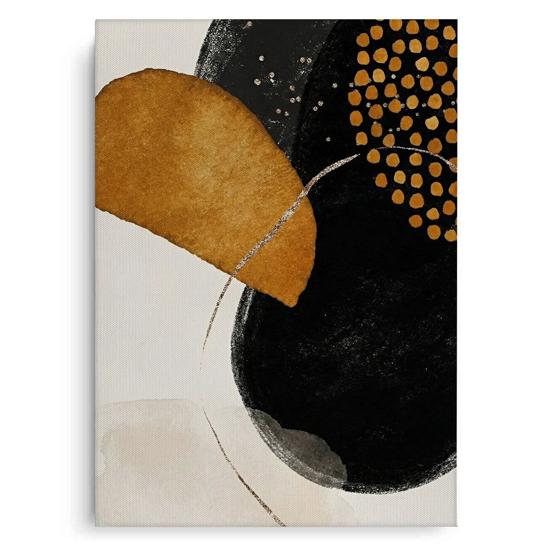 2Golden Eclipse Abstract - Canvas