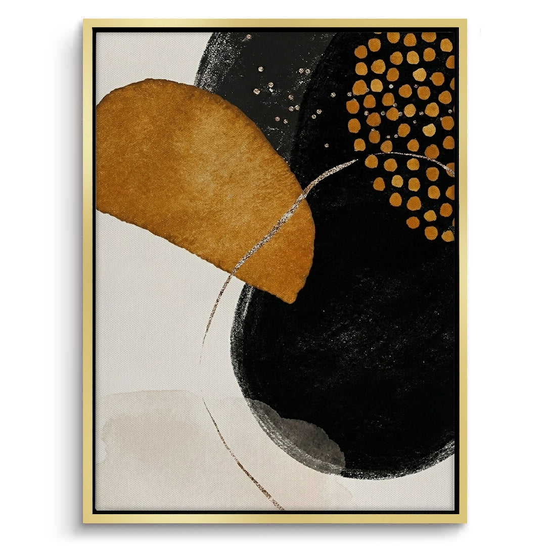 2Golden Eclipse Abstract - Canvas