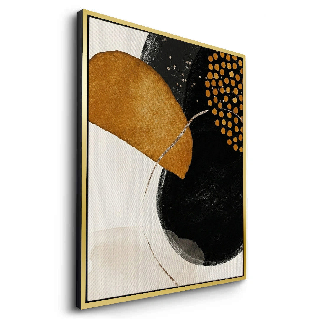 2Golden Eclipse Abstract - Canvas