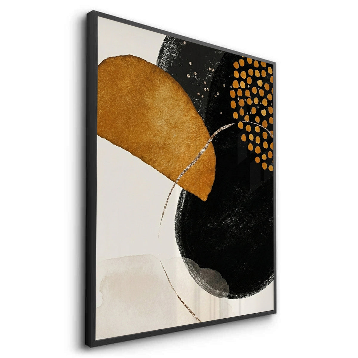Golden Eclipse Abstract - Fine Art