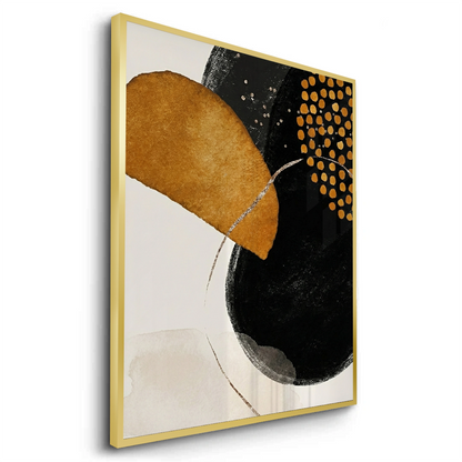 Golden Eclipse Abstract - Fine Art