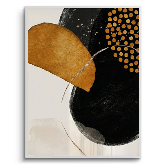 Golden Eclipse Abstract - Fine Art