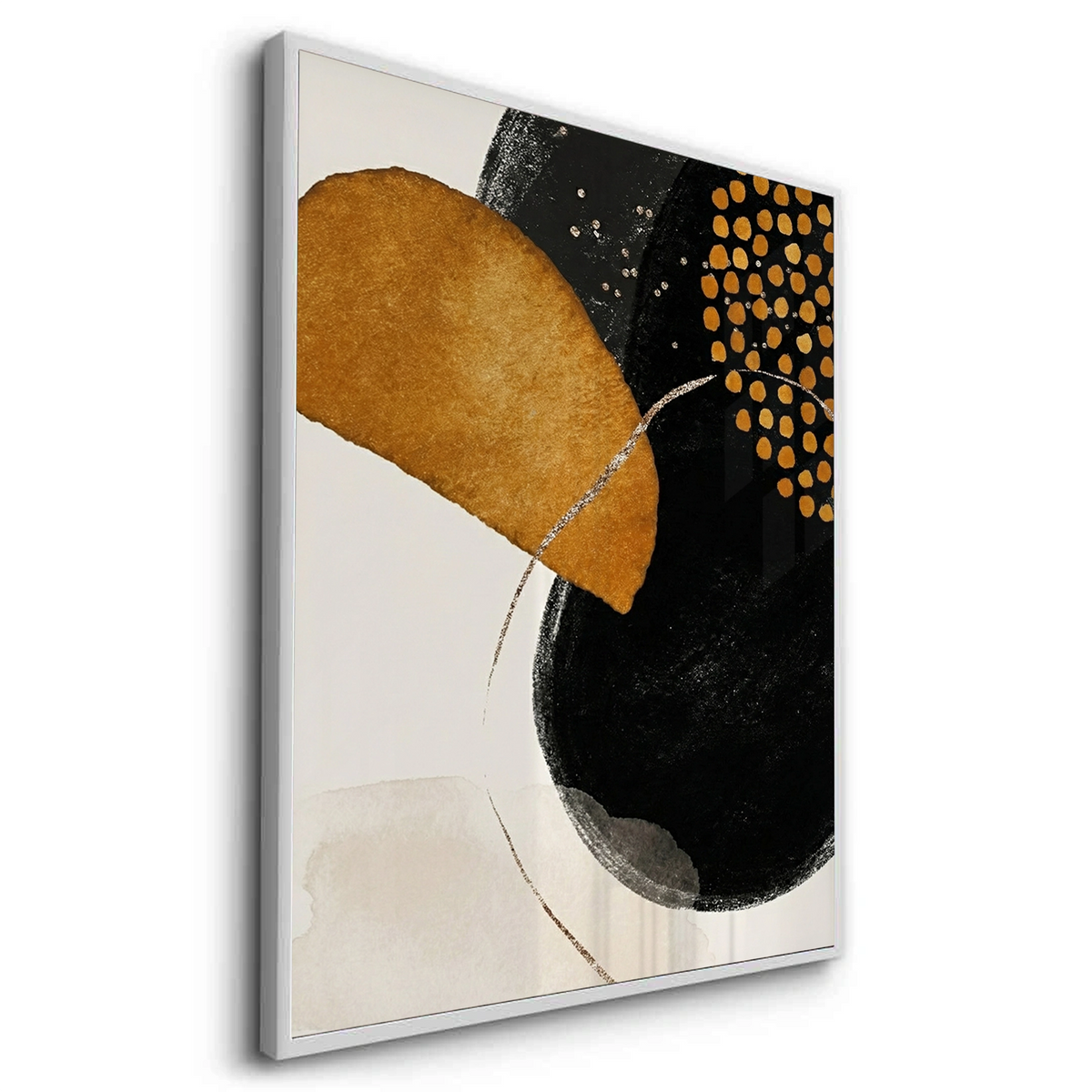 Golden Eclipse Abstract - Fine Art