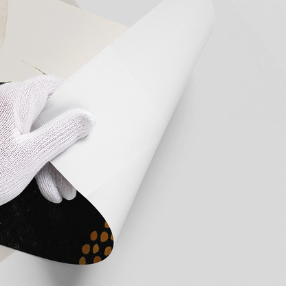 Golden Eclipse Abstract - Poster