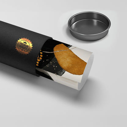 Golden Eclipse Abstract - Poster