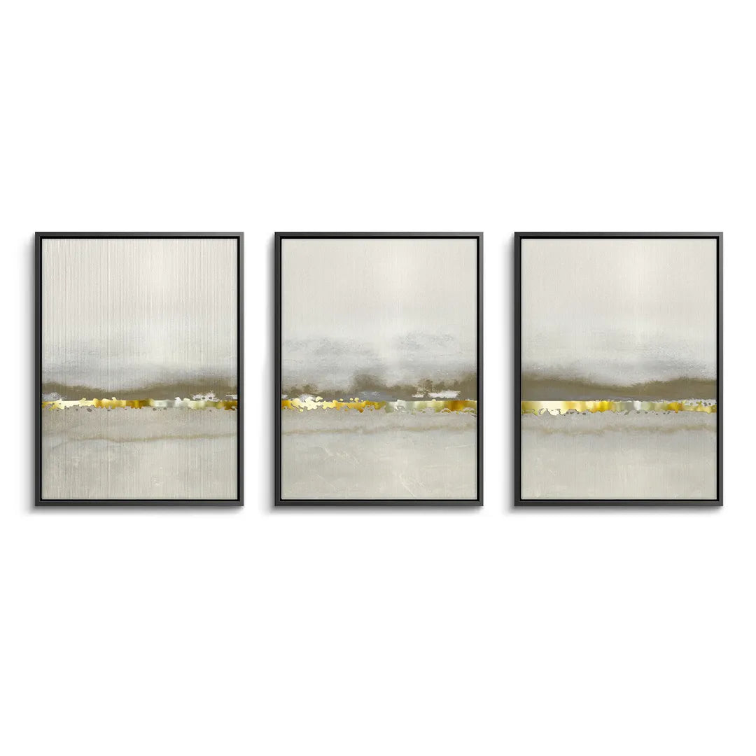 2Golden Horizon Set of 3 - Canvas