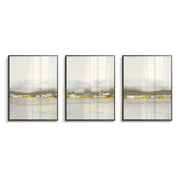 Golden Horizon Set of 3 - Fine Art - Jasmineart.ae