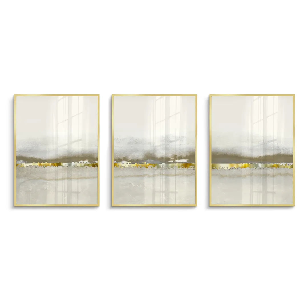 2Golden Horizon Set of 3 - Fine Art