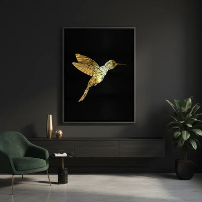 Golden Hummingbird - Canvas