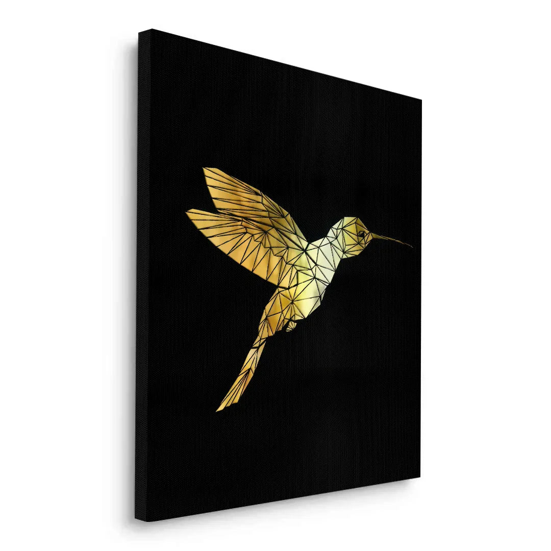 2Golden Hummingbird - Canvas