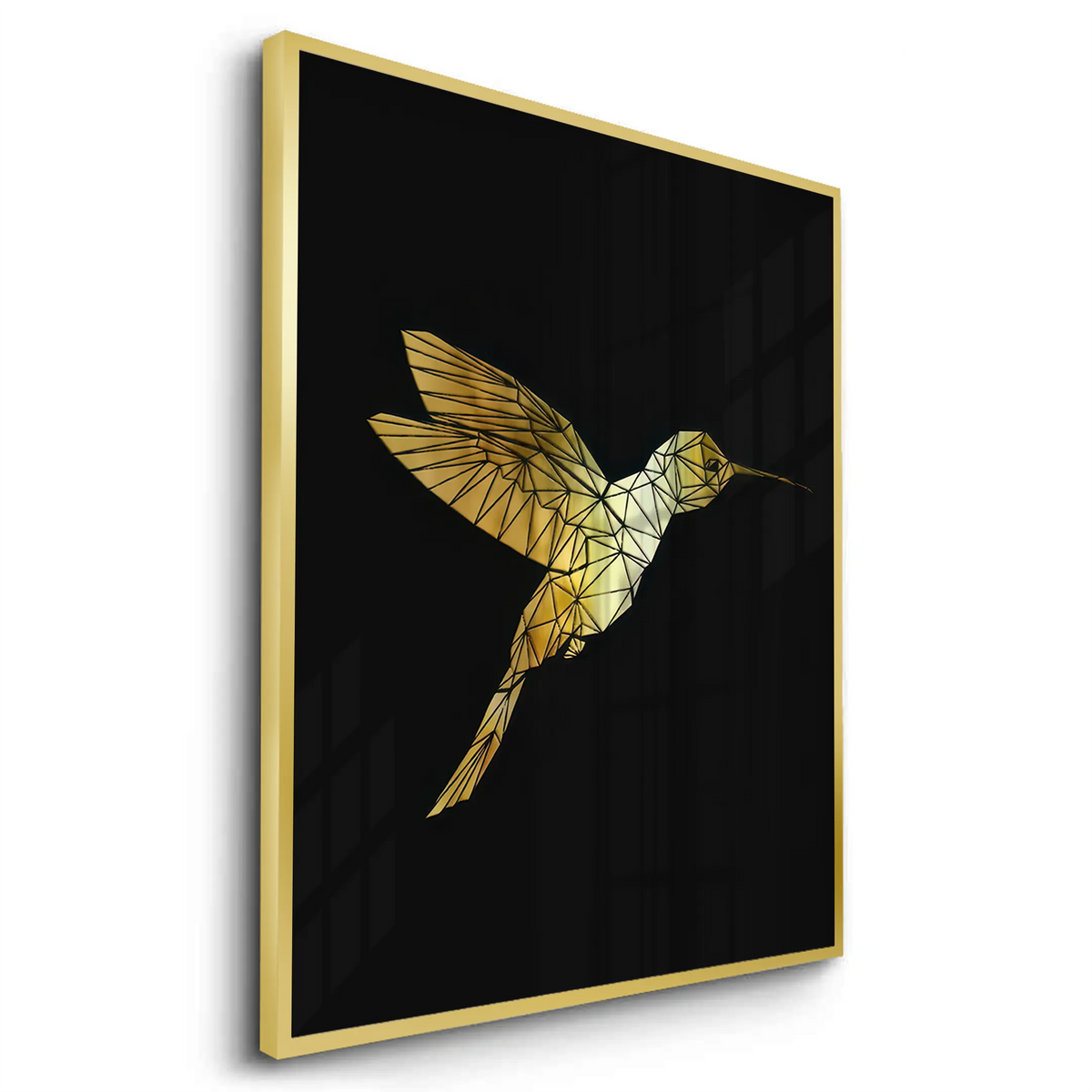 Golden Hummingbird - Fine Art - Jasmineart.ae