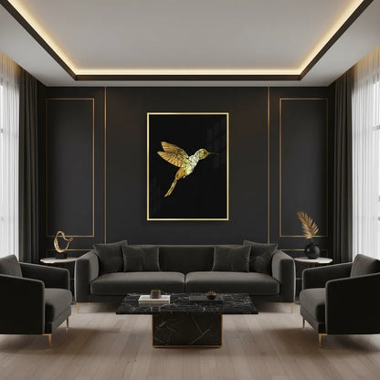 Golden Hummingbird - Fine Art