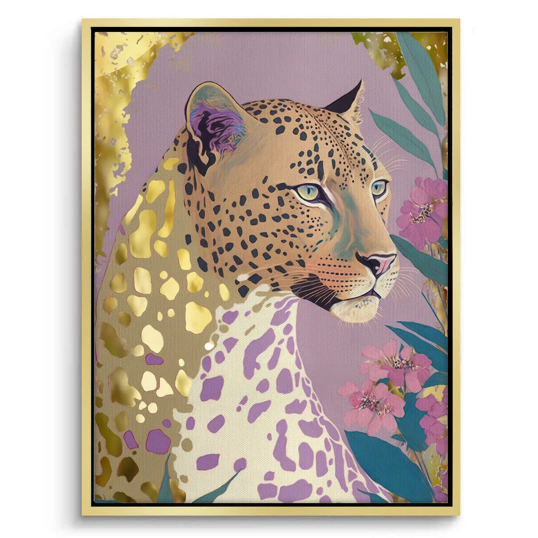 Golden Leopard - Canvas - Jasmineart.ae