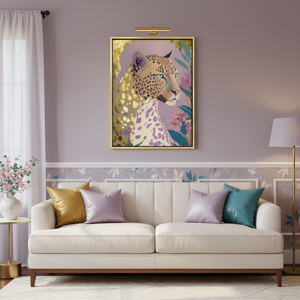 Golden Leopard - Canvas - Jasmineart.ae