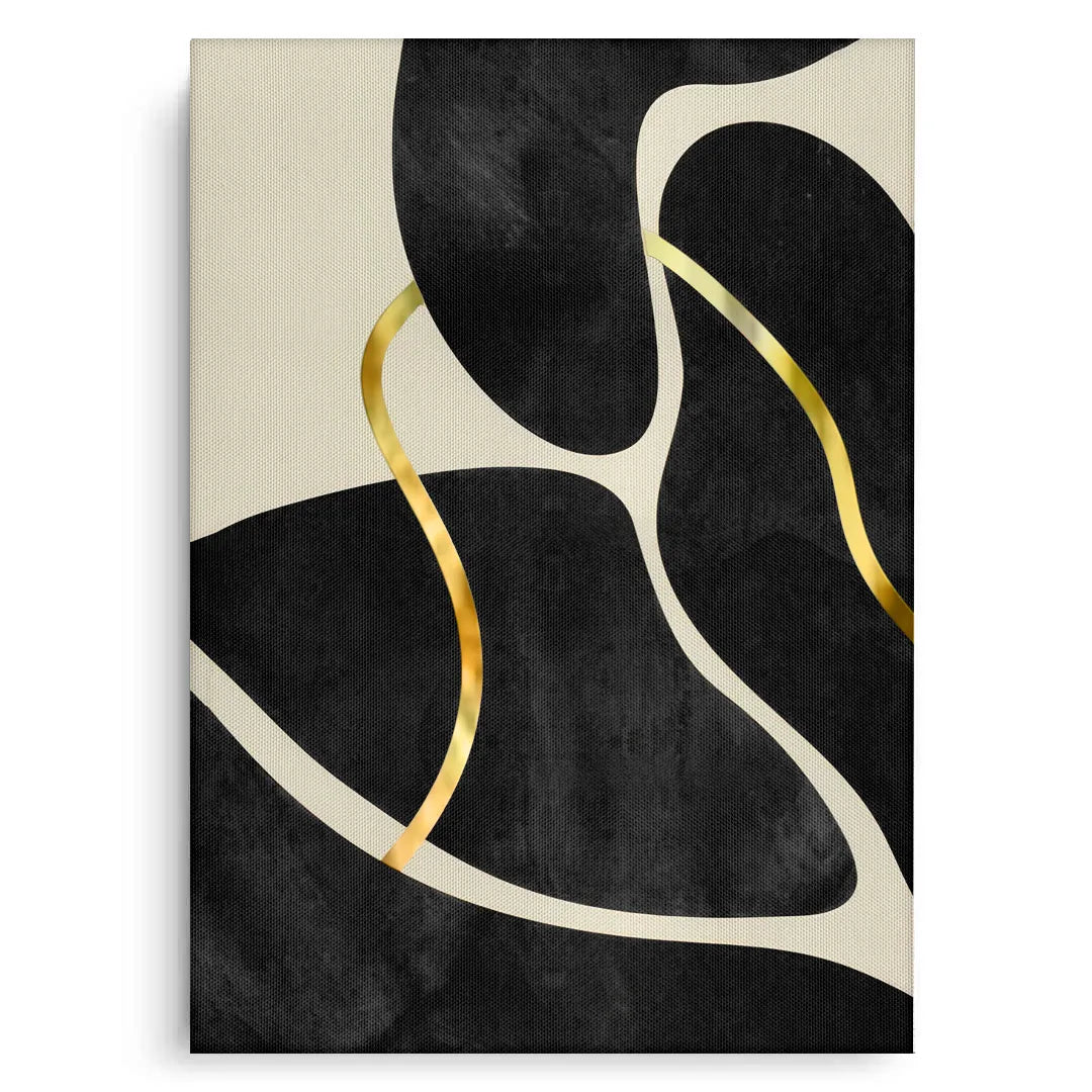 Golden Meander Set of 2 - Canvas - Jasmineart.ae