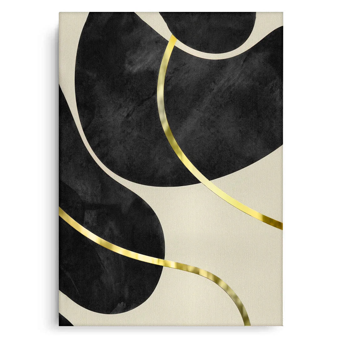 Golden Meander Set of 2 - Canvas - Jasmineart.ae