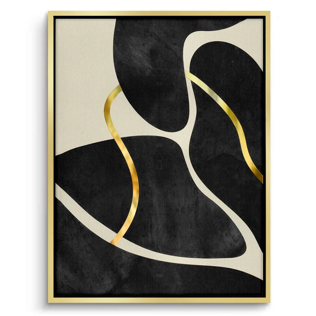 Golden Meander Set of 2 - Canvas - Jasmineart.ae