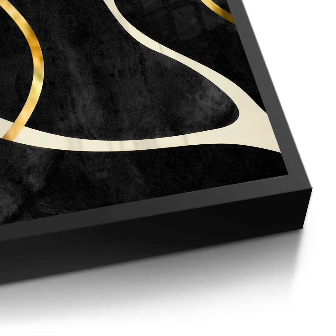 Golden Meander Set of 2 - Fine Art - Jasmineart.ae
