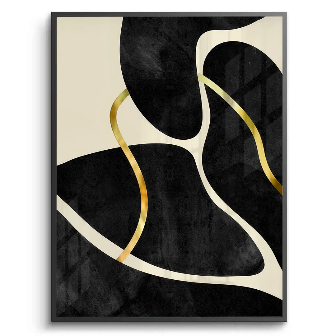 Golden Meander Set of 2 - Fine Art - Jasmineart.ae