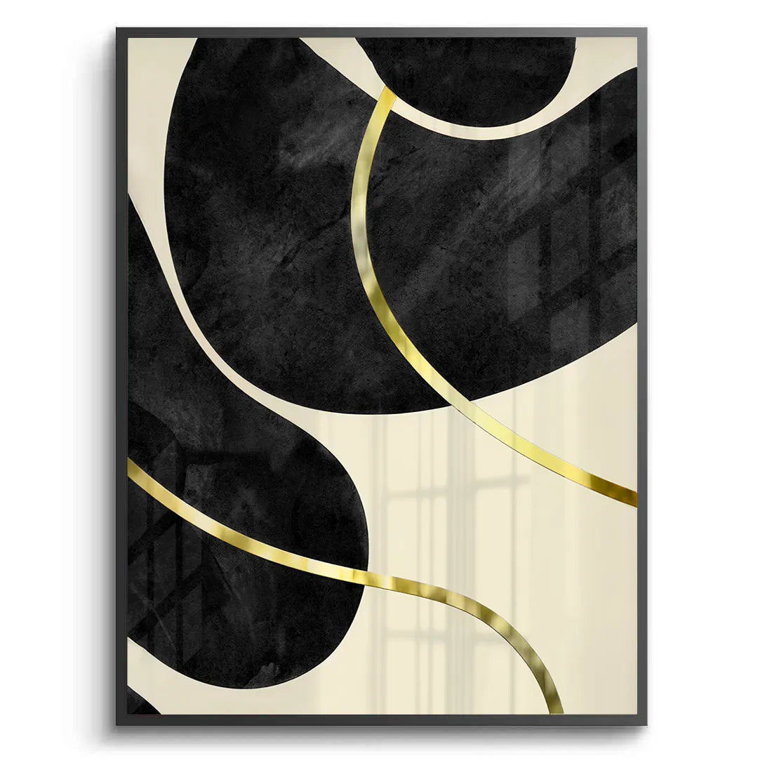 Golden Meander Set of 2 - Fine Art - Jasmineart.ae