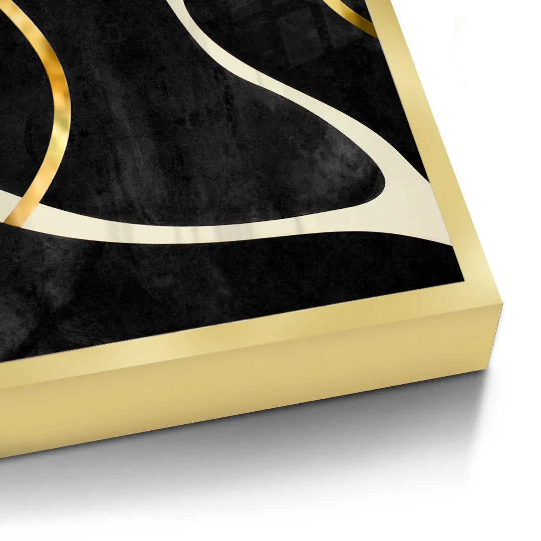 Golden Meander Set of 2 - Fine Art - Jasmineart.ae