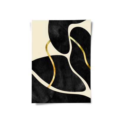 Golden Meander Set of 2 - Poster