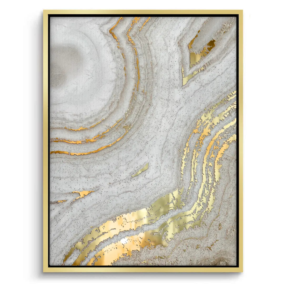 Golden Mineral Set of 2 - Canvas - Jasmineart.ae