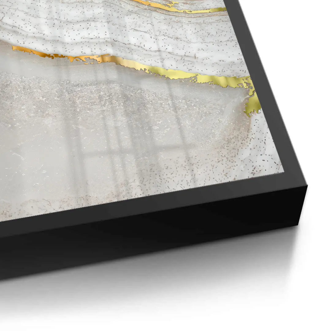 Golden Mineral Set of 2 - Fine Art - Jasmineart.ae