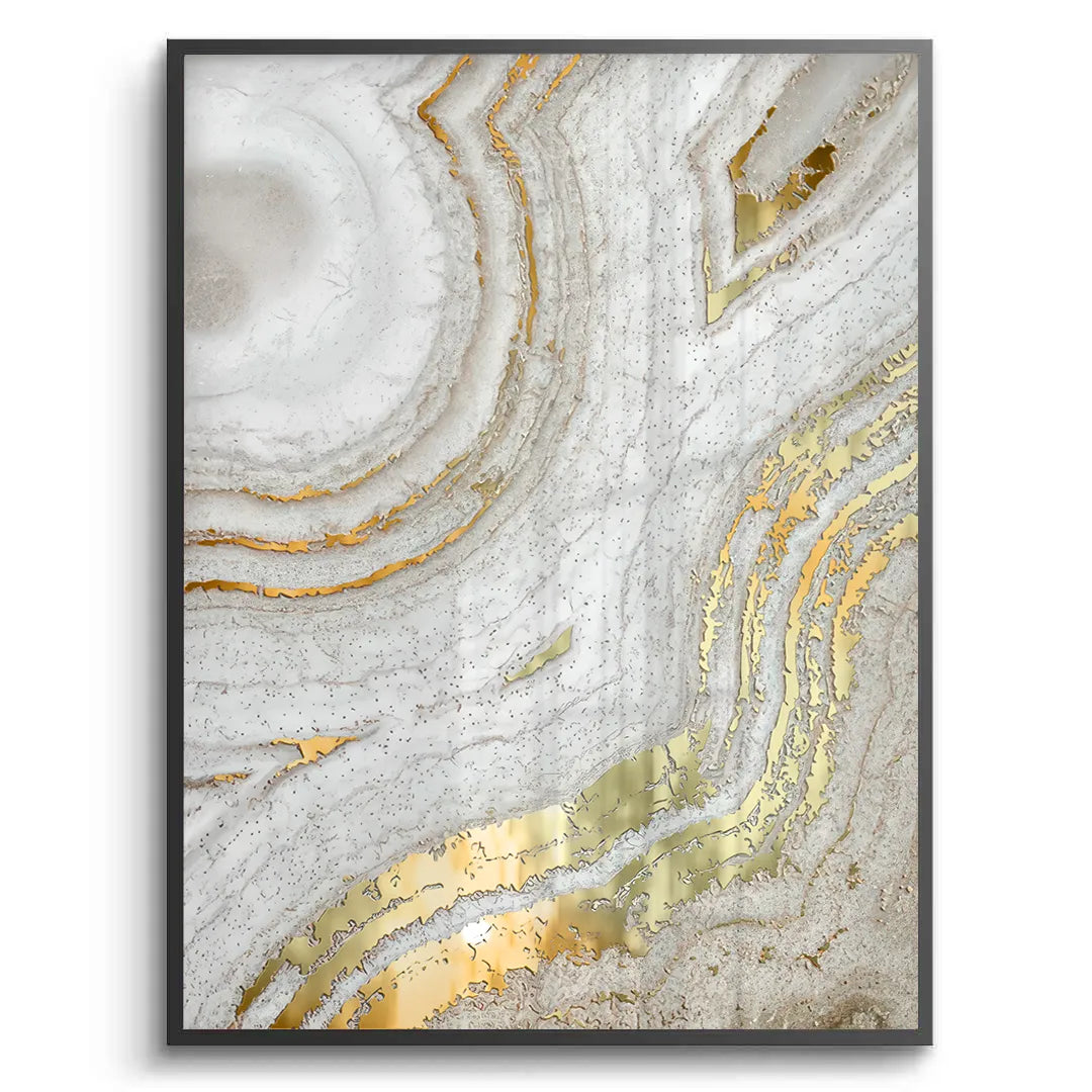 Golden Mineral Set of 2 - Fine Art - Jasmineart.ae