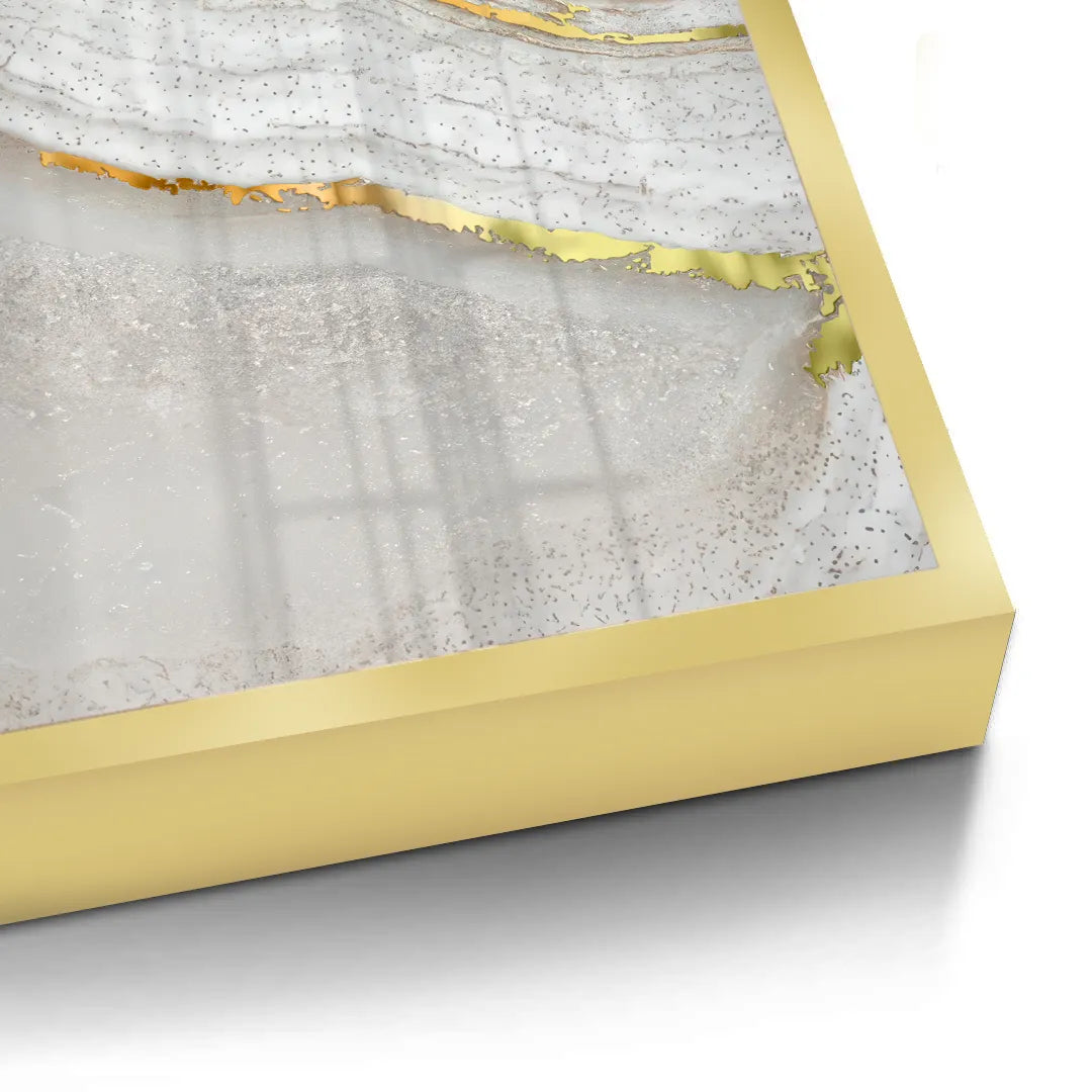 Golden Mineral Set of 2 - Fine Art - Jasmineart.ae