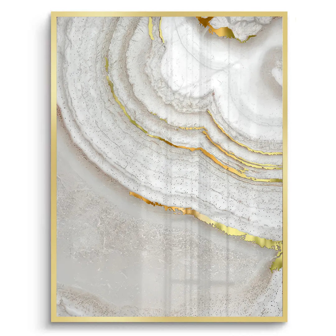 Golden Mineral Set of 2 - Fine Art - Jasmineart.ae