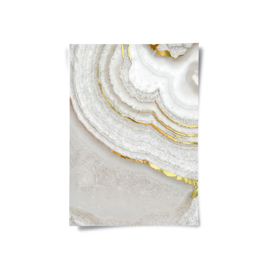 Golden Mineral Set of 2  - Poster