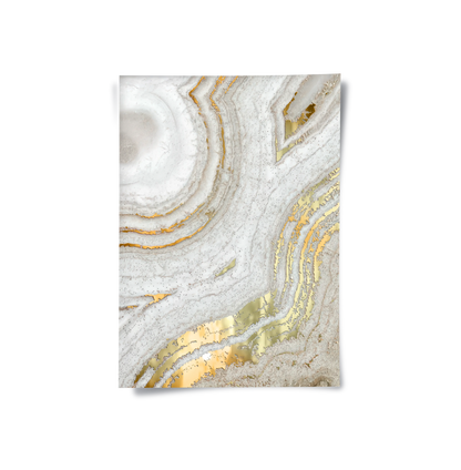 Golden Mineral Set of 2  - Poster