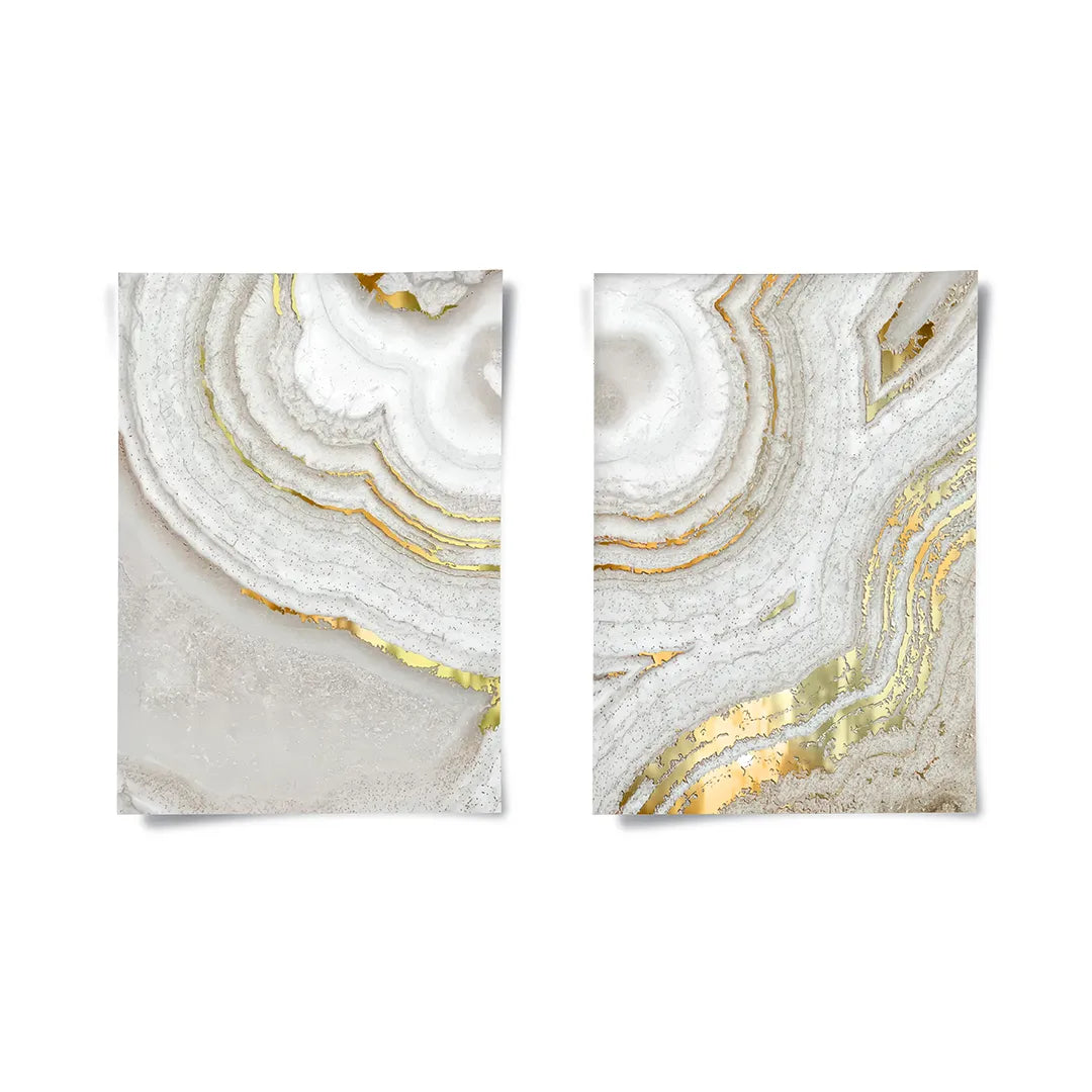 2Golden Mineral Set of 2  - Poster