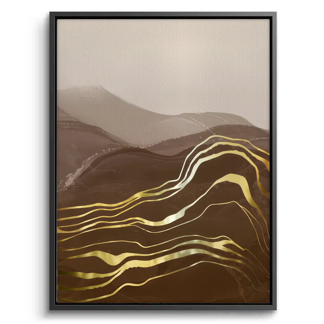 Golden River Set of 2 - Canvas - Jasmineart.ae