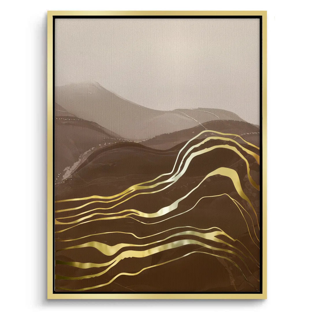 Golden River Set of 2 - Canvas - Jasmineart.ae