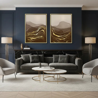 Golden River Set of 2 - Canvas