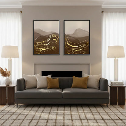 Golden River Set of 2 - Canvas