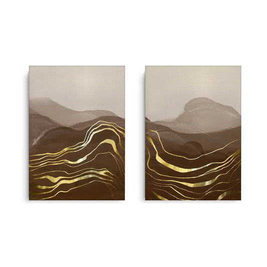 Golden River Set of 2 - Canvas
